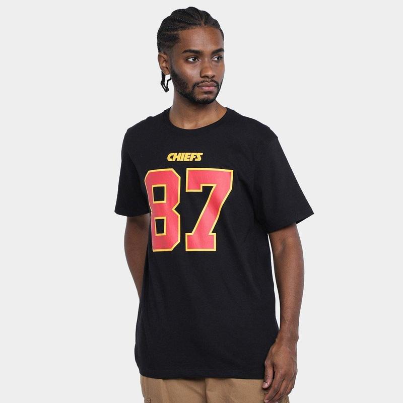 Camiseta NFL Kansas City Chiefs Kelce 87 Masculina - Camisa